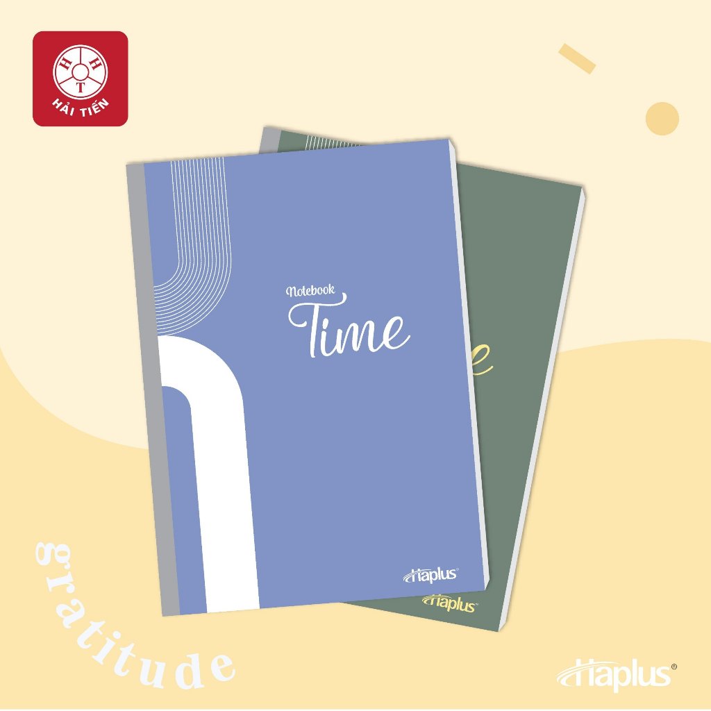 HẢI TIẾN Lốc Vở kẻ ngang Haplus - Time (80, 120, 200 trang)