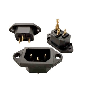 Jack Nguồn AC 3 chân, Jack nồi cơm điện, nồi áp suất, nguồn máy tính - loại có tai