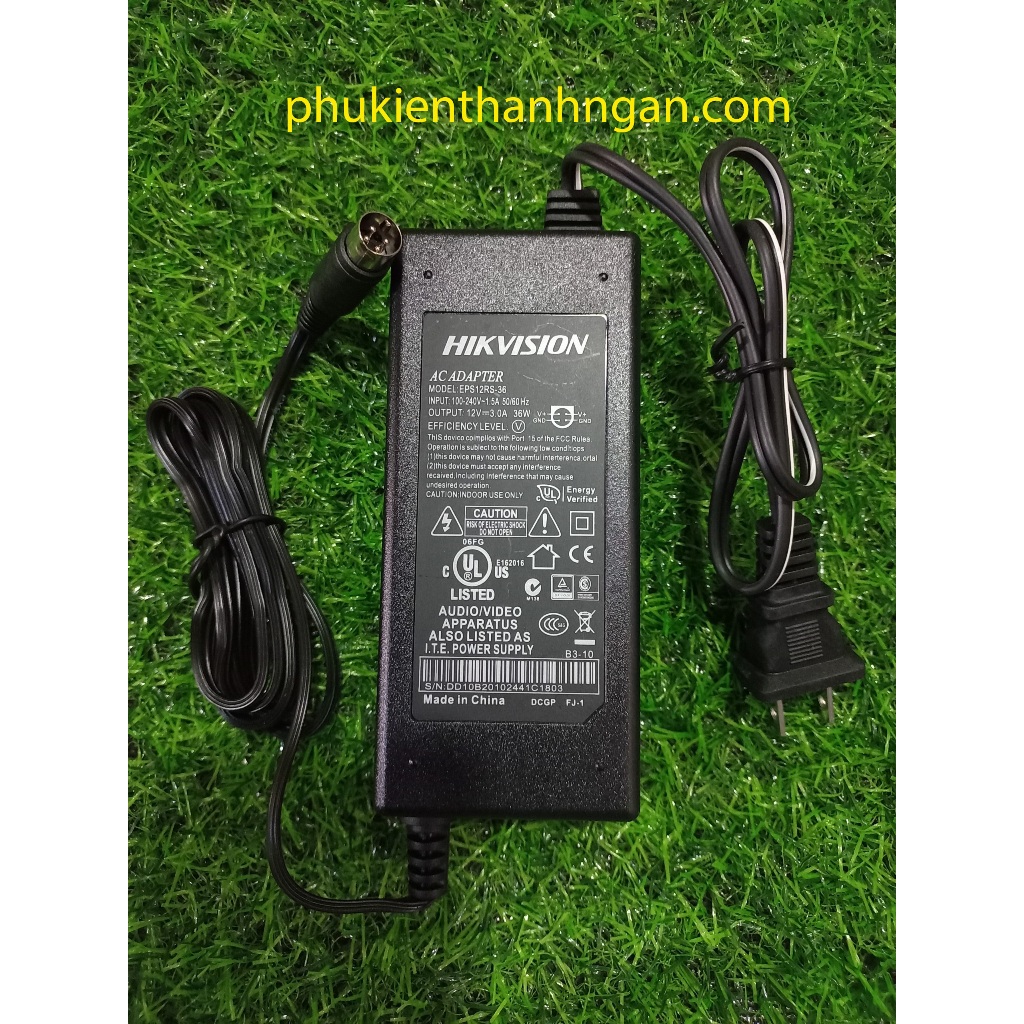 NGUỒN 4 CHẤU HIKVISION 12V3A