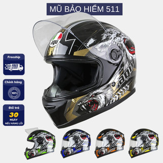 Mũ bảo hiểm fullface agu tem sói - agu đen trơn