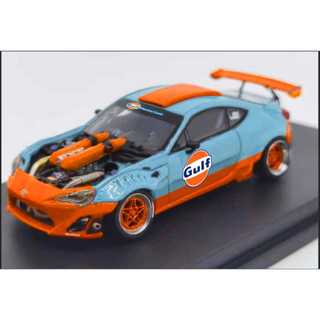 Mô hình 1:64 dcm - toyota gt86 with ferrari 458 engine gulf livery