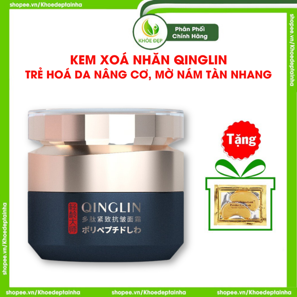 Kem xoá nếp nhăn trẻ hoá da Qinglin, Kem xoá nhăn mờ nám tàn nhang chống chảy xệ, bổ sung collagen Qinglin Nhật Bản