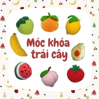 Móc khóa trái cây móc len