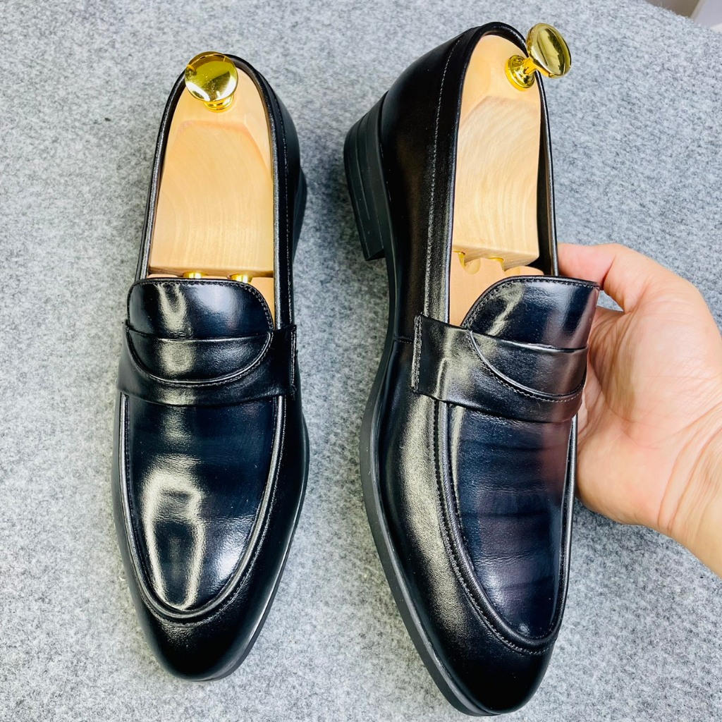 Giày Lười Nam Da Bò Kiểu Dáng Sang Trọng Lịch Sự Bảo Hành 24 Tháng Mã 27