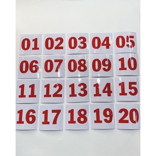 Bộ số decal dán bàn quán ăn, quán cafe tiện lợi - Tem dán đánh dấu số bàn, decan số thứ tự để bàn giá rẻ