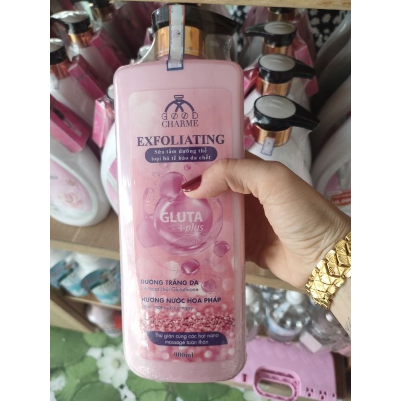 Sữa tắm trắng da hương nước hoa miracle_màu hồng_ chai to 1000m_tặng kèm nước hoa mini