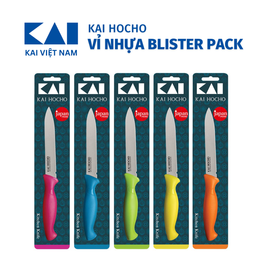 Dao gọt hoa quả KAI Hocho lưỡi răng cưa 112mm bằng thép không gỉ Indian Hocho Vegitable Knife