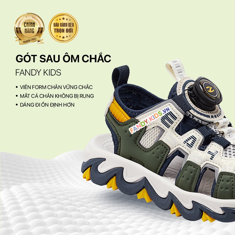 Giày Sandal trẻ em Fandy Kids Khóa vặn Eva Xanh Lục AU7880