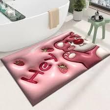 Thảm Chùi Chân, Thảm Lau Chân 3D Chống Trơn Trượt Hình Gấu Dâu - TGD