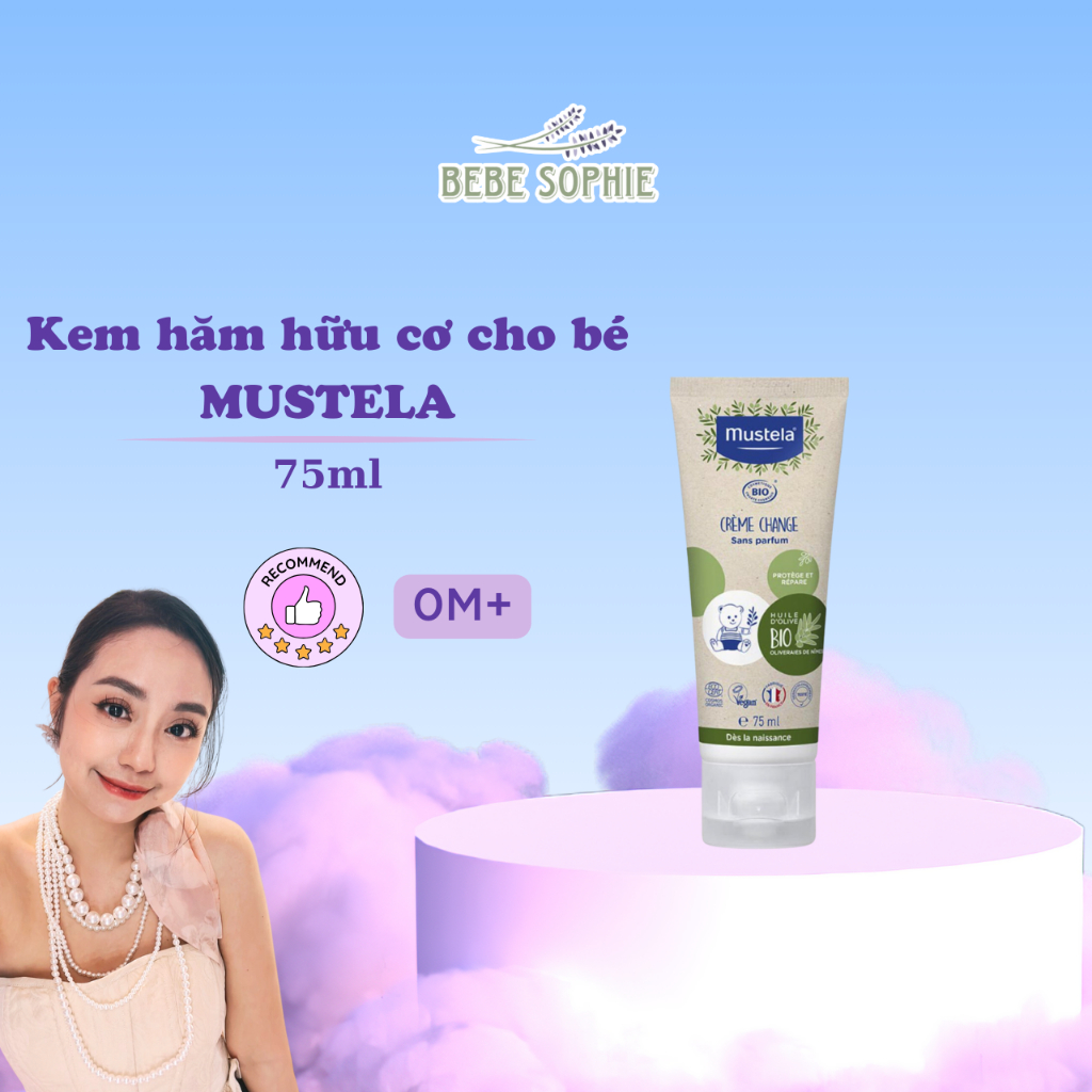 [Mã SMKB151 giảm 10% đơn 500.000Đ] Kem hăm hữu cơ Mustela BIO Crème Change