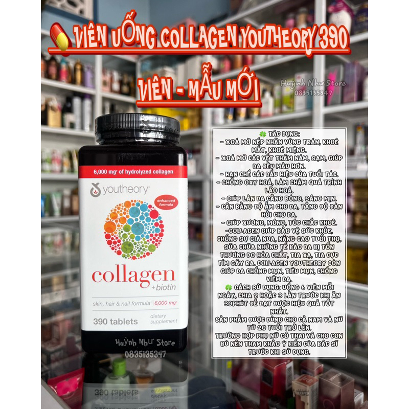 Viên Uống Collagen Youtheory 390v