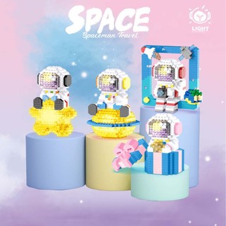 Đồ chơi lắp ráp mô hình phi hành gia 3d space có đèn led phát sáng