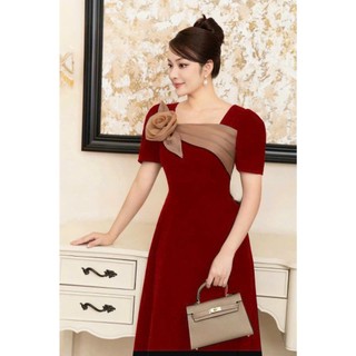 ĐẦM XÒE DỰ TIỆC CỔ HOA NƠ CAO CẤP ,  TRẺ TRUNG, SANG TRỌNG , QUÝ PHÁI , ĐI LÀM ĐI CHƠI ĐỀU  PHÙ HỢP