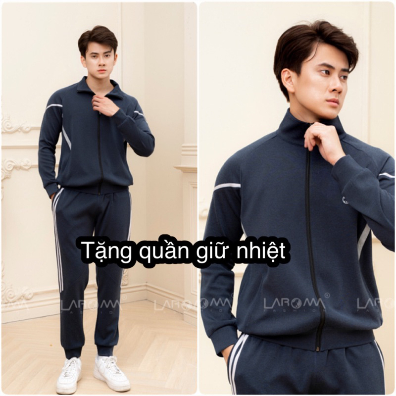 Bộ nỉ nam kéo KHOÁ Laroma cao cấp