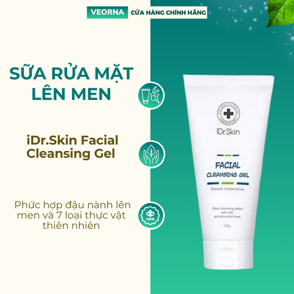 Sữa Rửa Mặt Lên Men iDr.Skin Facial Cleansing Gel - 120g