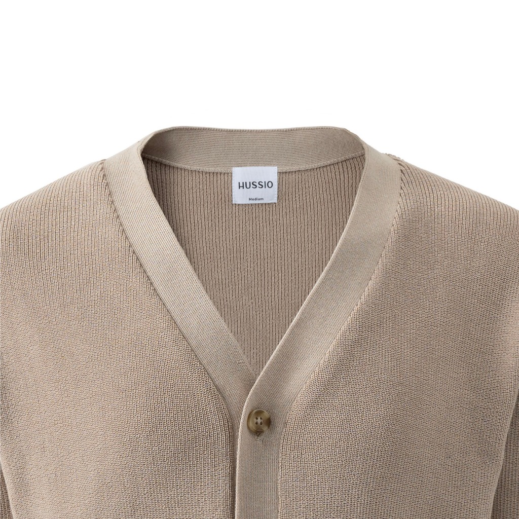 Áo khoác nam Cardigan GRAVAS vải Cottton dệt kim sang trọng, lịch lãm, chuẩn form - HUSSIO