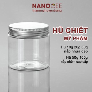 Hủ Chiết Mỹ Phẩm Trong Suốt Hũ 10g 20g 30g 50g 100g 200g (Lọ Đựng Kem, Son Dưỡng, Bột Mặt Nạ)
