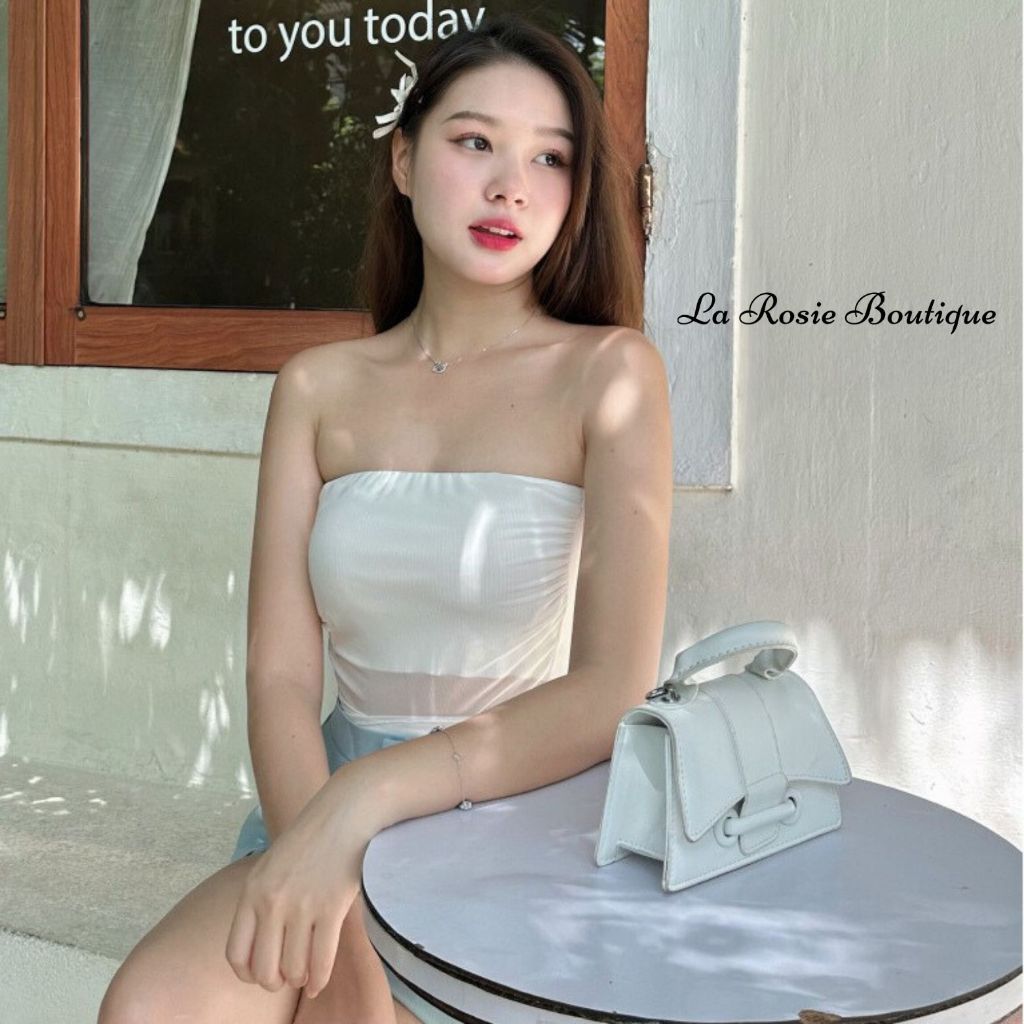 Áo ống xuyên thấu 2 lớp La Rosie Boutique cúp ngực tôn eo cá tính