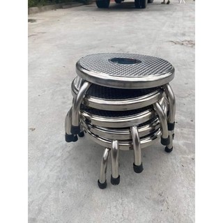 Ghế thấp inox, ghế ngồi xổm, ghế nhặt rau đa năng siêu bền sạch đẹp