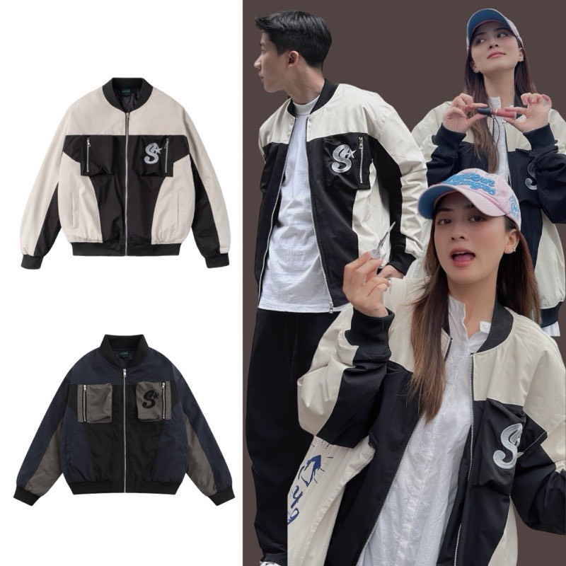 Áo khoác phao kiểu dáng Varsity, chất gió ép unisex nam nữ - 247store.vn - AotranphaochuS410_P4