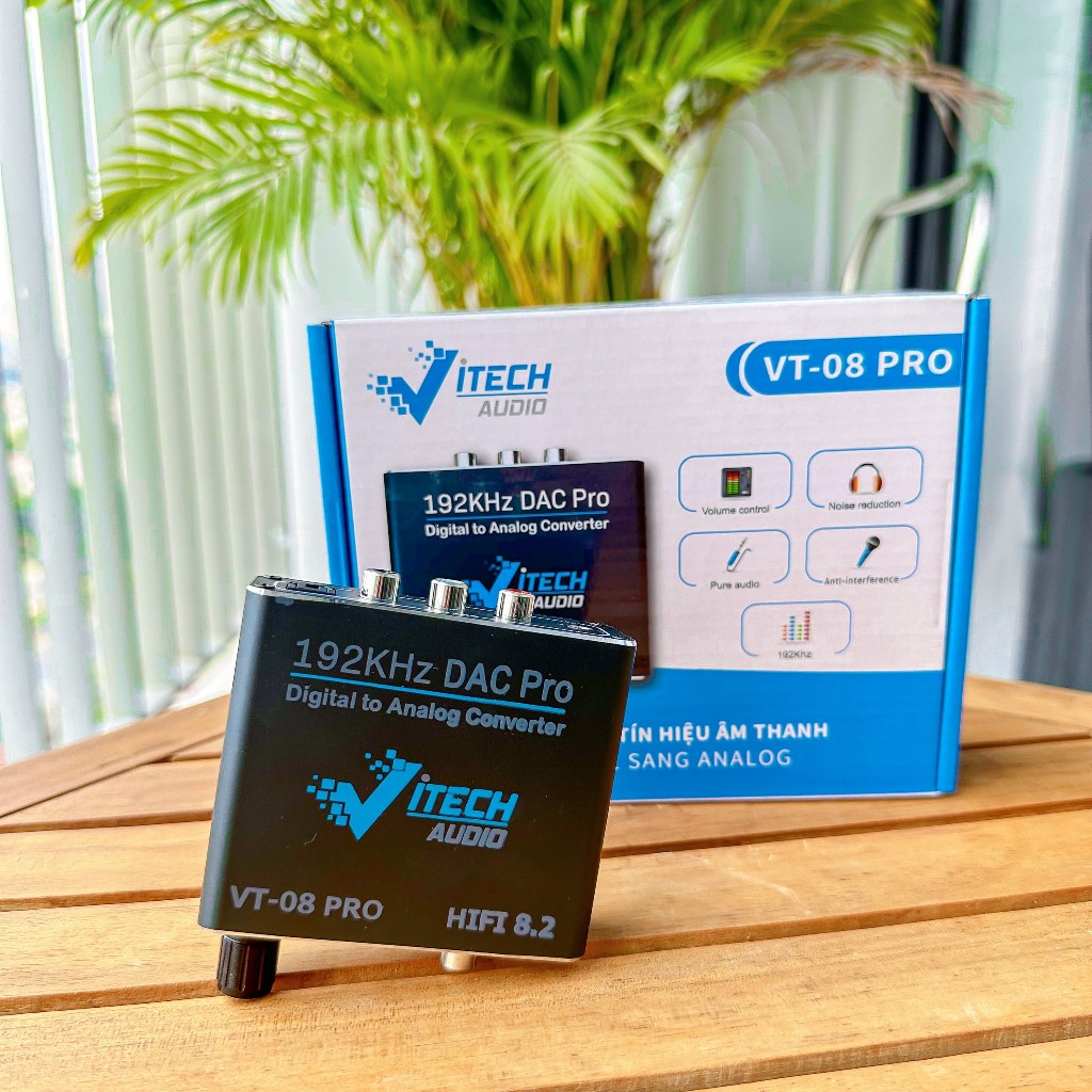 Bộ Chuyển Quang Optical Sang Audio VITECH VT08 PRO Chính Hãng Cao Cấp, Có Nút Điều Chỉnh Âm Lượng, Lỗi 1 Đổi 1 12 Tháng