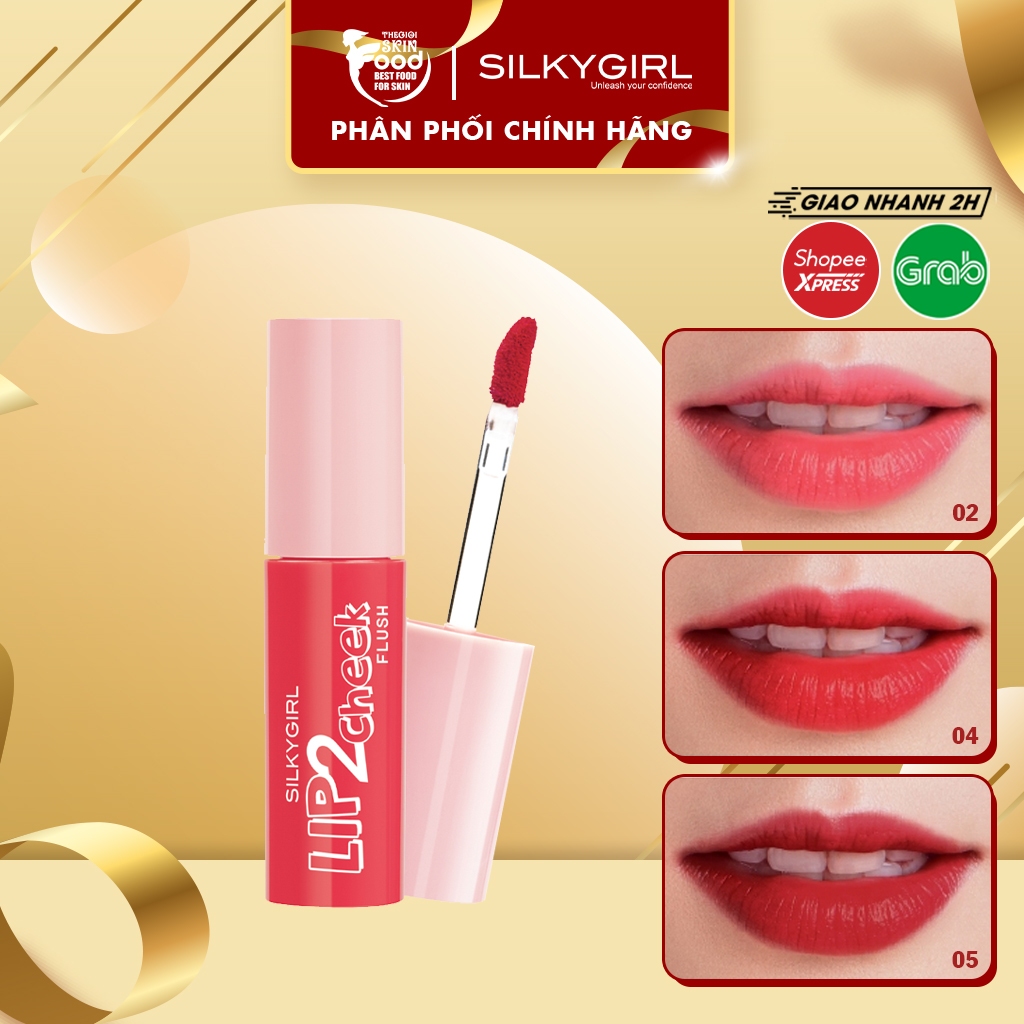 Son Kem Lì 2in1 Mịn Môi, Lâu Trôi Silkygirl Lip 2 Cheek Flush 3.8ml