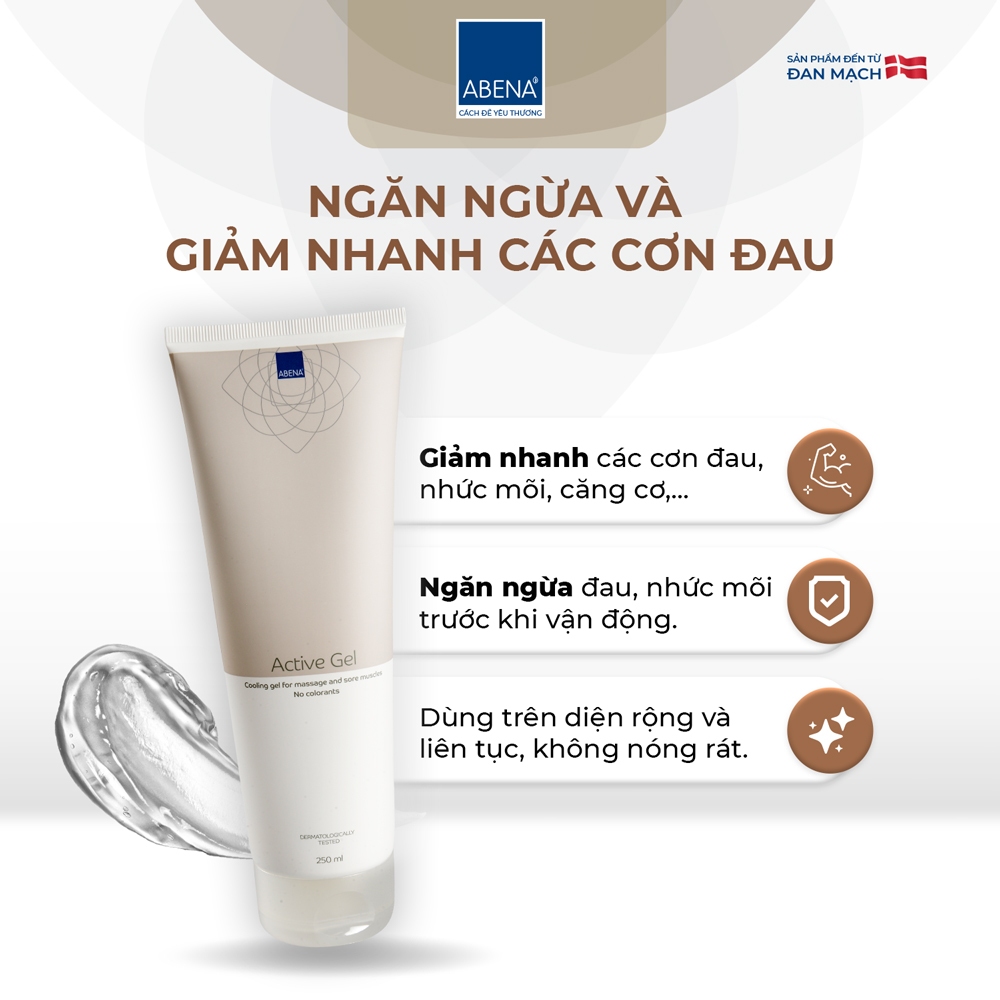 Gel xoa bóp lạnh giảm đau cơ Abena ActivGel mẫu mới - Nhập Khẩu Đan Mạch