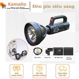Đèn pin cầm tay siêu sáng chiếu xa 500m chống thấm Pin Trâu , Chông Nước , 3 Chế Độ