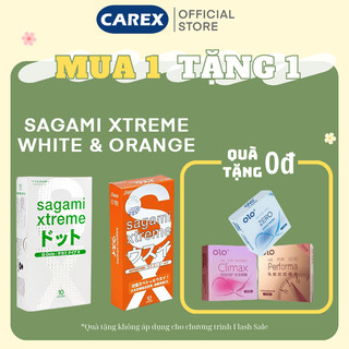 Bao Cao Su SAGAMI Xtreme White & Orange [CHÍNH HÃNG 100%] BCS Gai và BCS siêu mỏng, Sự kết hợp hoàn hảo của Sagami