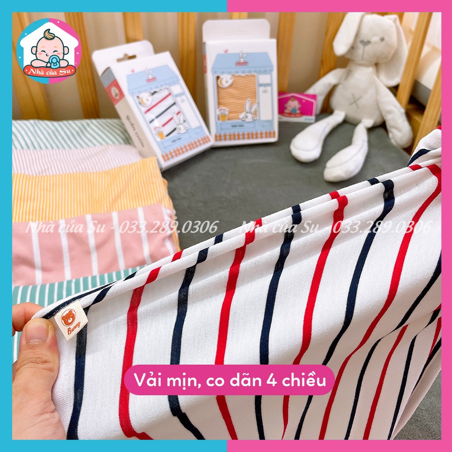 Quấn chũn Bunny co dãn 4 chiều giúp bé ngủ ngon, Khăn cuốn nhộng bé sơ sinh cao cấp Nhà của Su