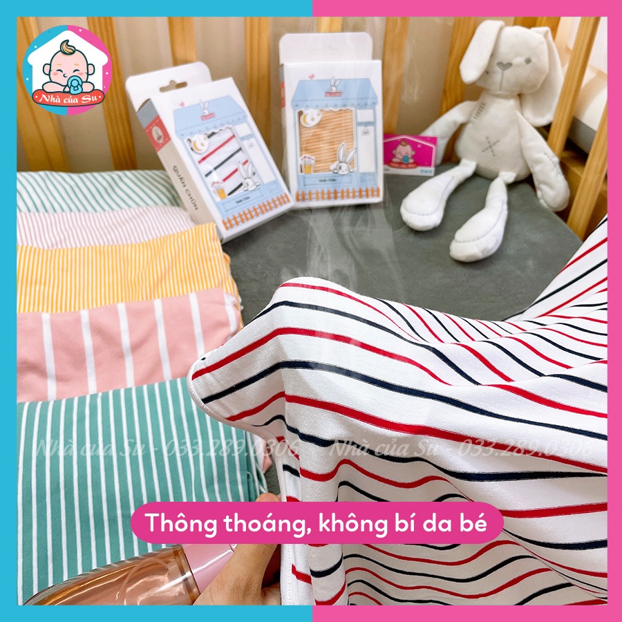 Quấn chũn Bunny co dãn 4 chiều giúp bé ngủ ngon, Khăn cuốn nhộng bé sơ sinh cao cấp Nhà của Su