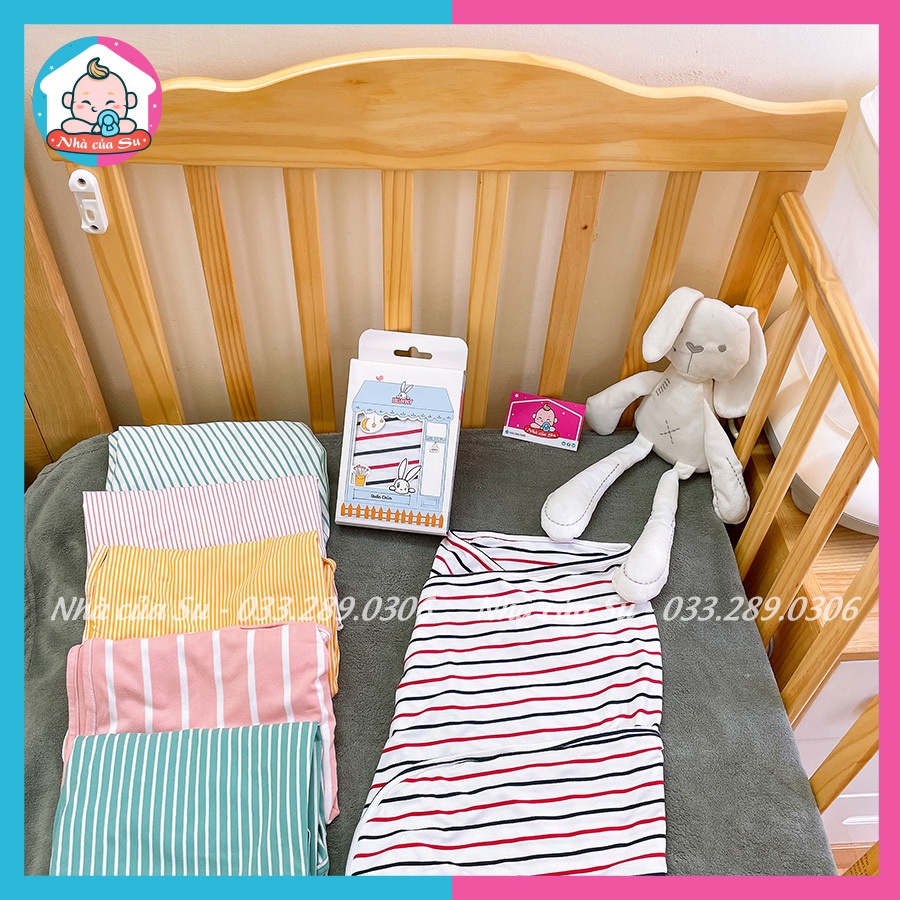 Quấn chũn Bunny co dãn 4 chiều giúp bé ngủ ngon, Khăn cuốn nhộng bé sơ sinh cao cấp Nhà của Su