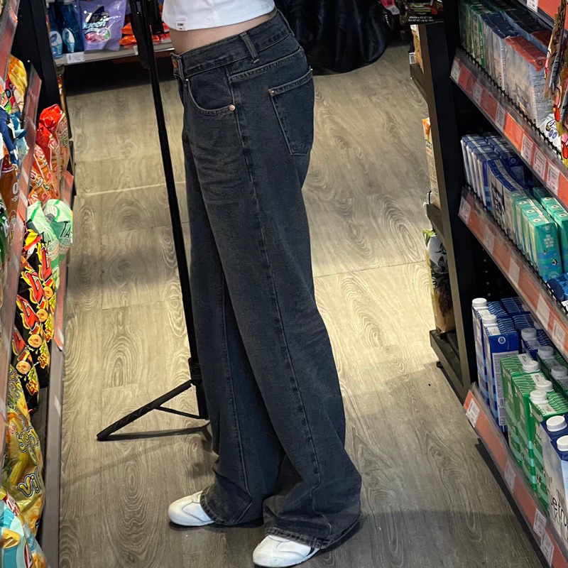 Quần jean xám đen trơn eihey