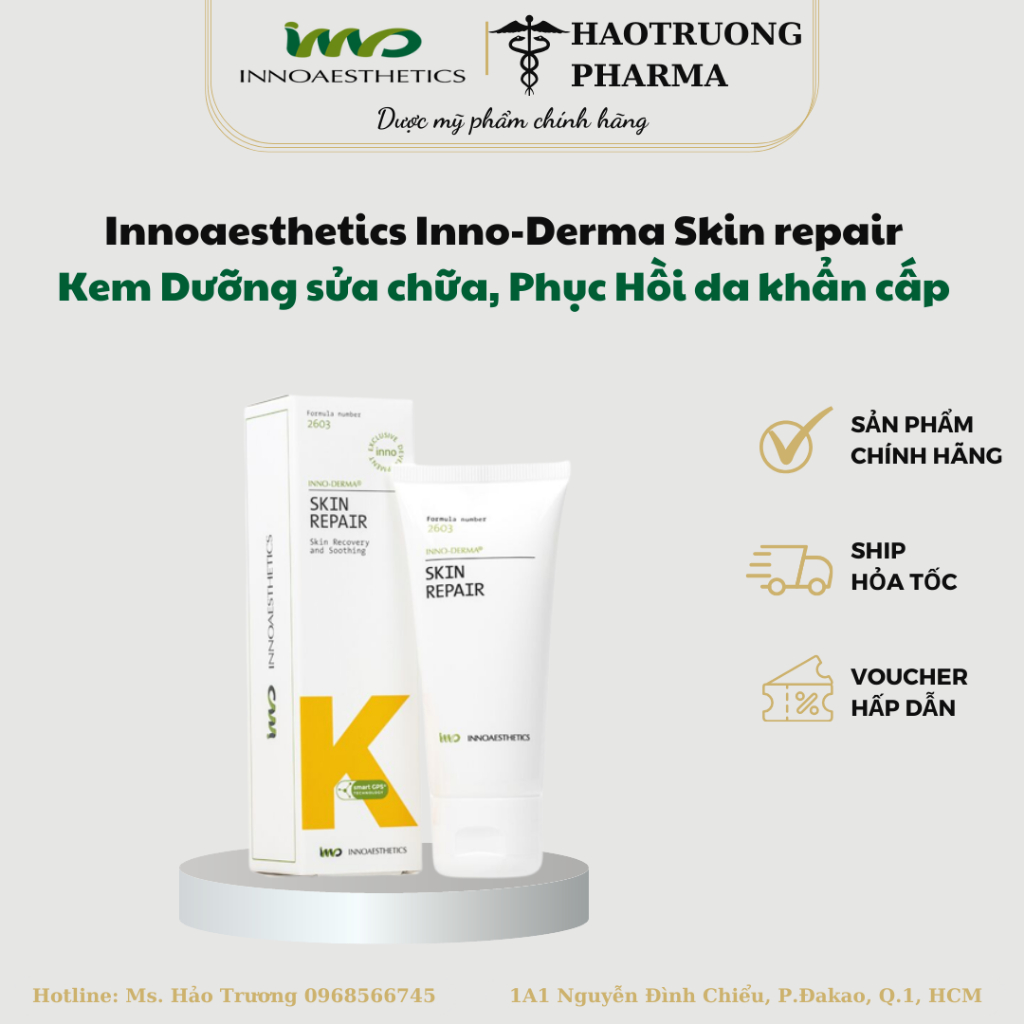 Innoaesthetics Inno Derma Skin Repair - Kem Dưỡng Phục Hồi Da Khẩn Cấp 60g