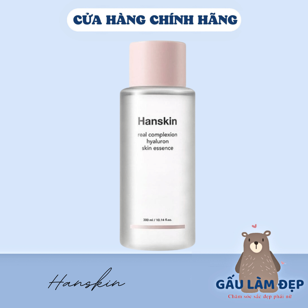 Nước Thần Hanskin Real Complexion Hyaluron Skin Essence Cấp Ẩm Chống Lão Hóa 300ml