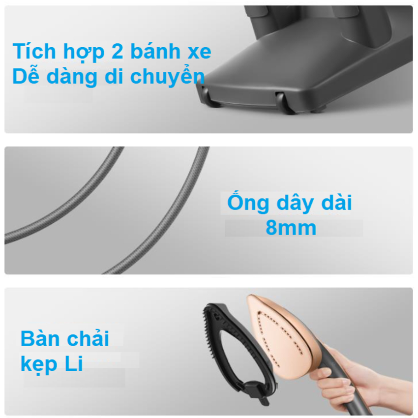 Bàn là, bàn ủi hơi nước dạng đứng chuyên nghiệp thương hiệu Pháp Supor EGU-Y208A - Công suất 2000W