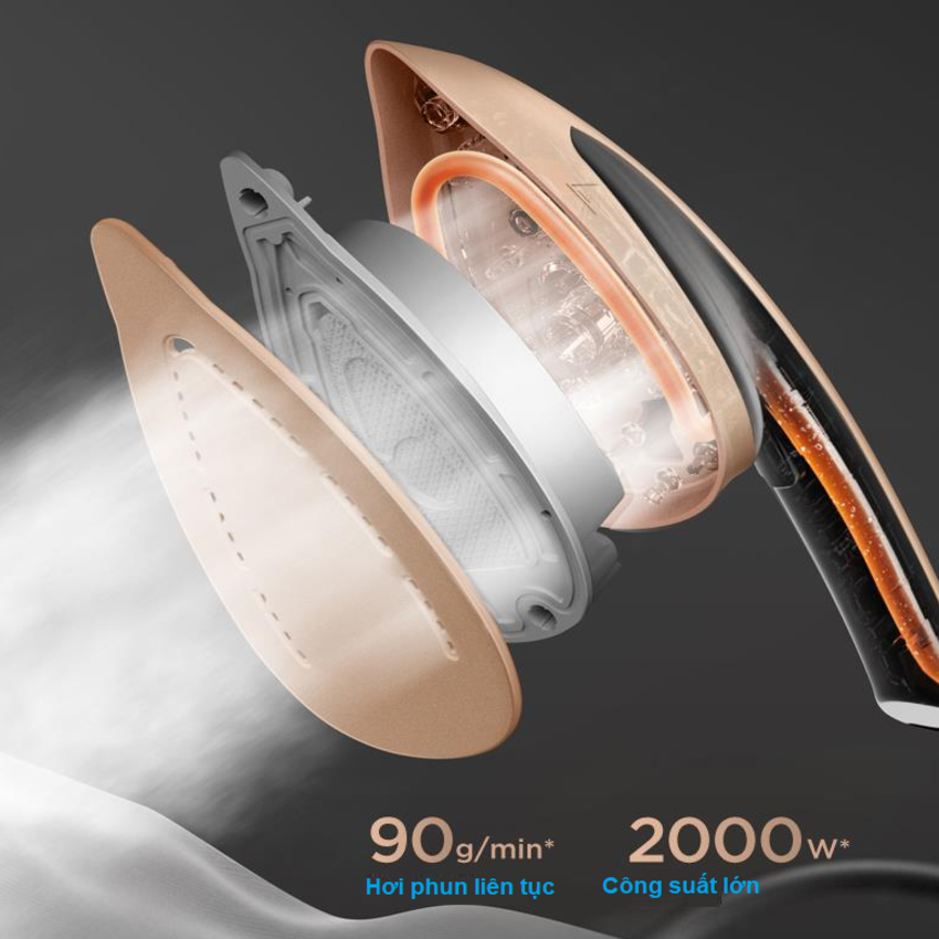 Bàn là, bàn ủi hơi nước dạng đứng chuyên nghiệp thương hiệu Pháp Supor EGU-Y208A - Công suất 2000W