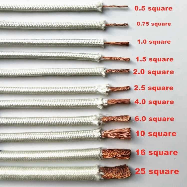 Dây điện chịu nhiệt, dây điện bọc amiang chịu nhiệt độ cao đủ kích thước