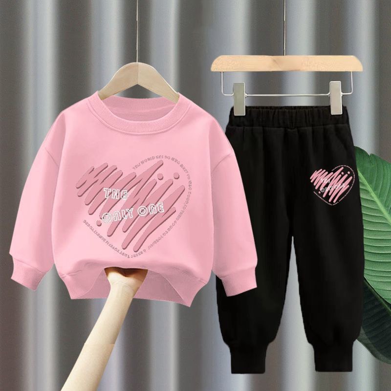 Bộ Quần Áo Nỉ Dài Tay Phong Cách Hàn Quốc Dành Cho Bé Gái