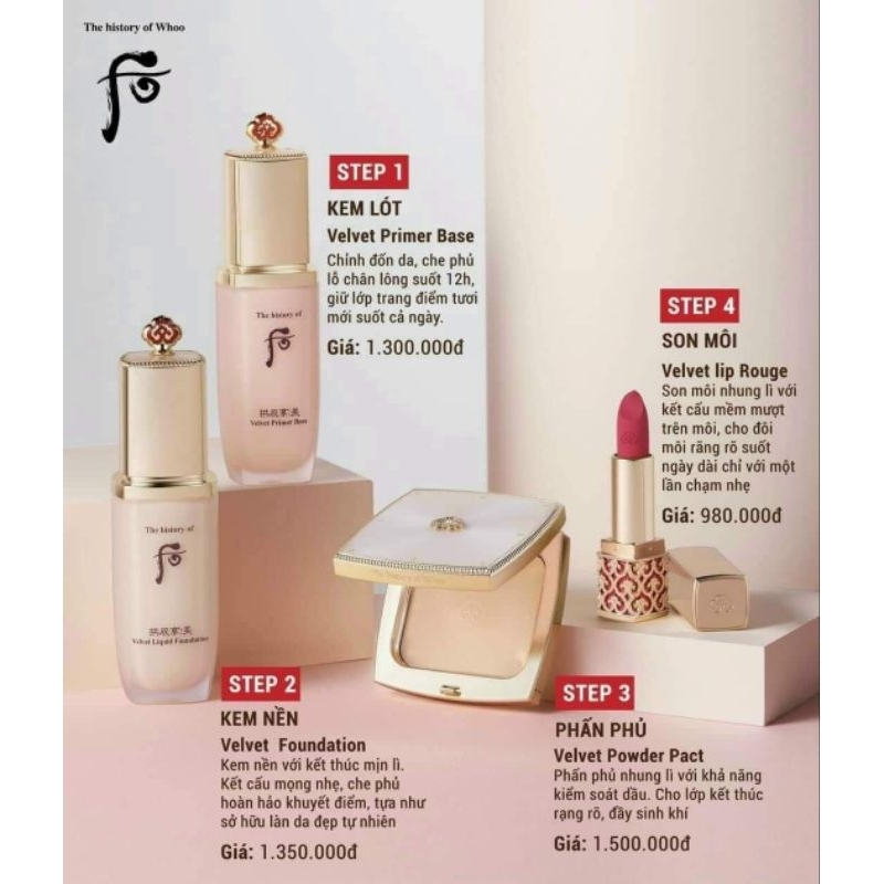 Kem lót & Kem nền Whoo Mini Radiant/Velvet