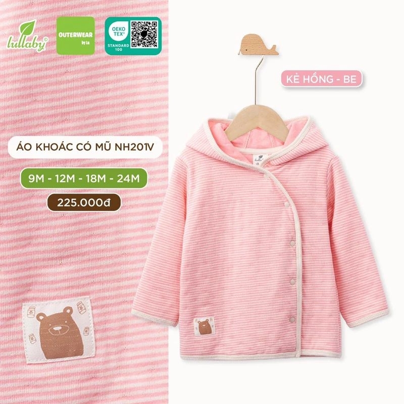 Áo khoác có mũ Lullaby cho bé trai, bé gái NH201V