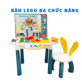 Đồ Chơi Bàn Lego đa năng 110 Chi Tiết  cao cấp cho bé - gồm bàn ghế và bộ Lego 110 chi tiết - Toys4Kids