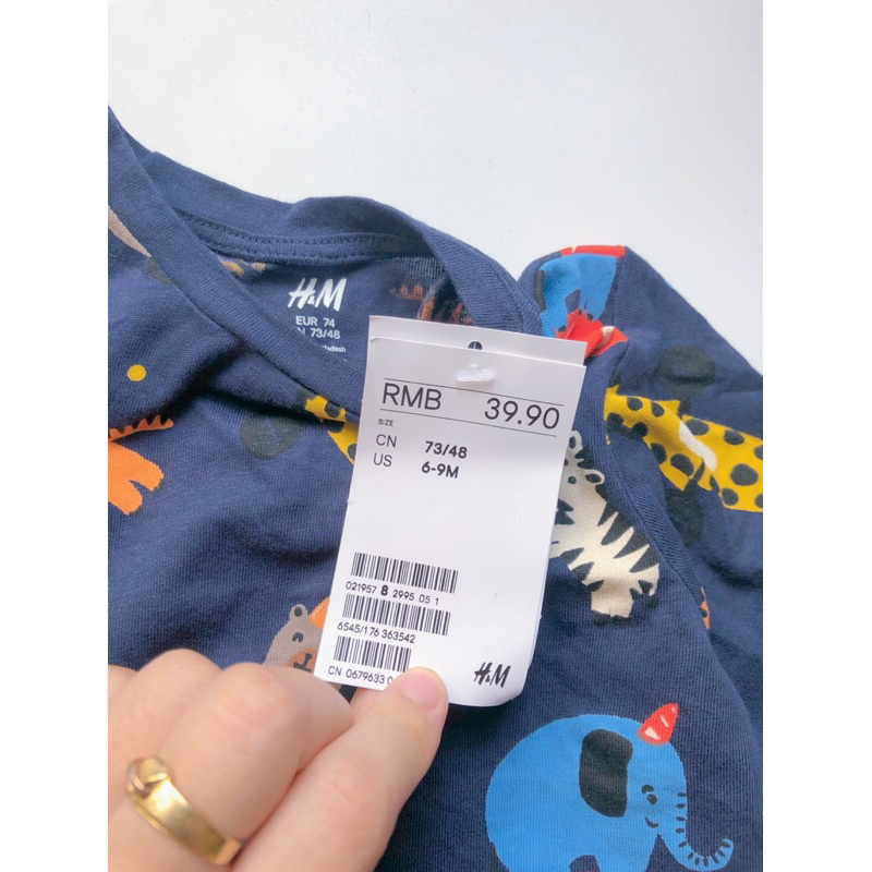 Áo thun dài tay hm cho bé