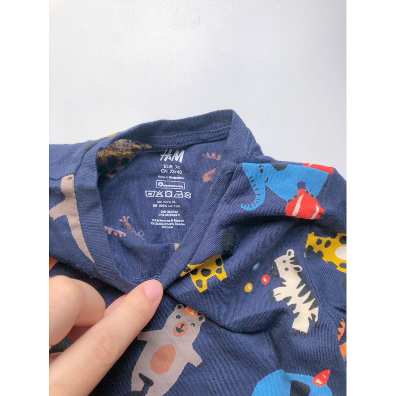 Áo thun dài tay hm cho bé