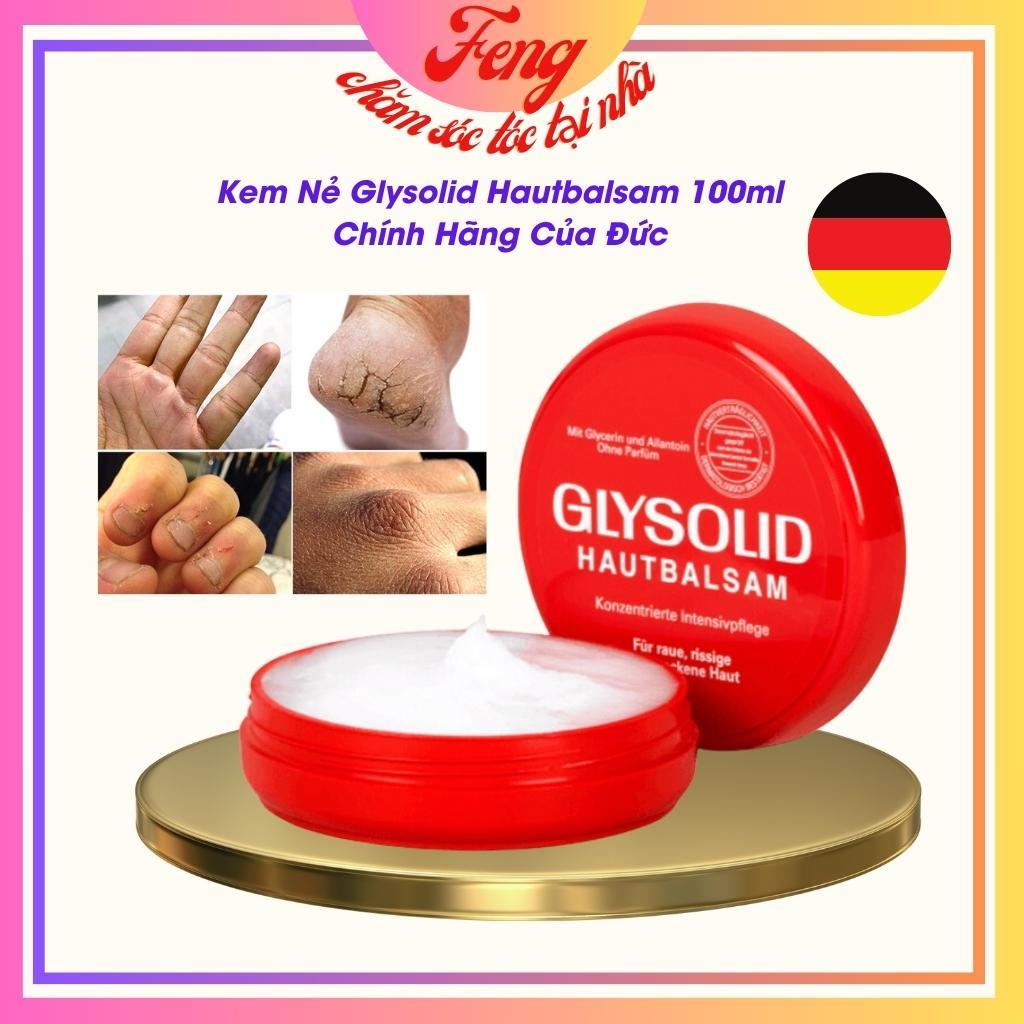 Kem bôi nứt Nẻ gót chân khủy tay Glysolid Hautbalsam 100ml Đức dành cho da khô, nứt nẻ và thô ráp giúp dưỡng ẩm cho da
