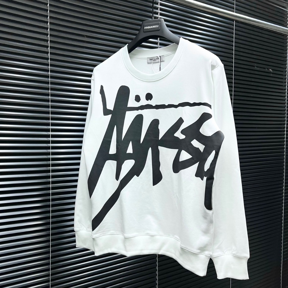 Áo Dài Tay Sweater Nam Nữ In Chữ STUZZY Sắc Nét, Chất Vải Nỉ Cao Cấp, Dày Dặn, Phong Cách Trẻ Trung, Năng Động