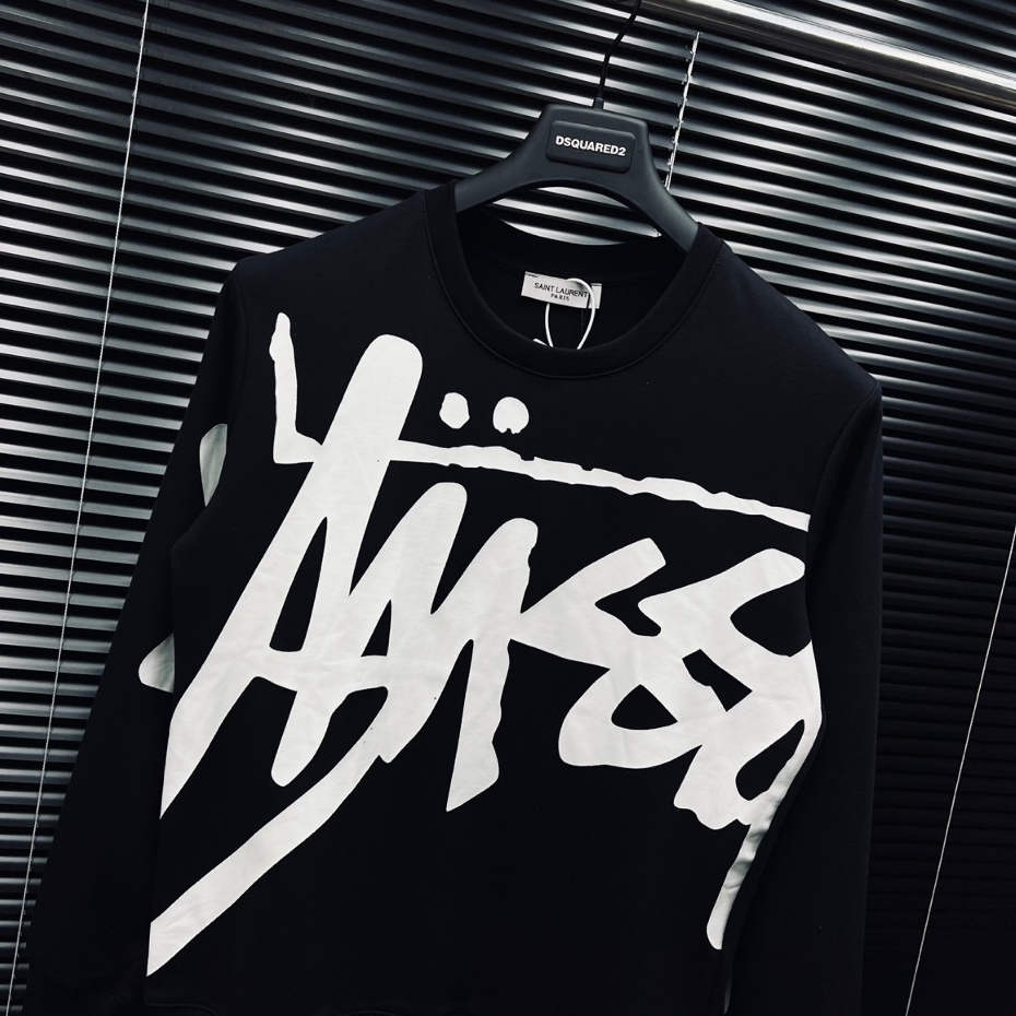 Áo Dài Tay Sweater Nam Nữ In Chữ STUZZY Sắc Nét, Chất Vải Nỉ Cao Cấp, Dày Dặn, Phong Cách Trẻ Trung, Năng Động