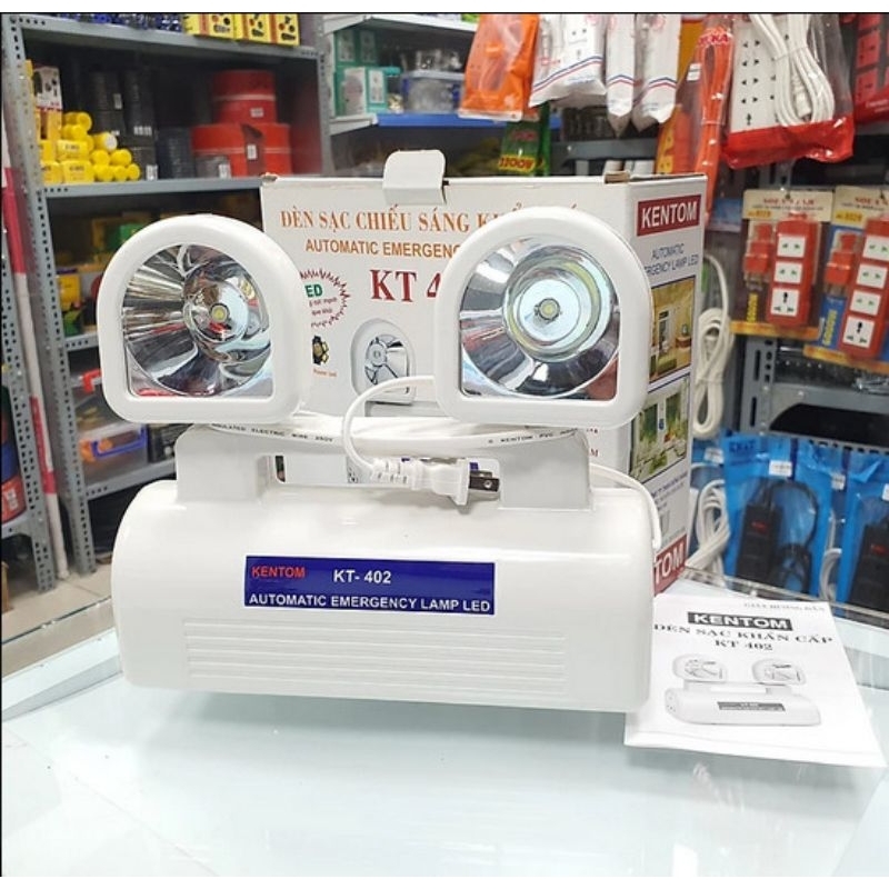 ♥️ Đèn Chiếu Sáng Khẩn Cấp KenTom Ánh Sáng LED KT 402 - Hàng Việt Nam