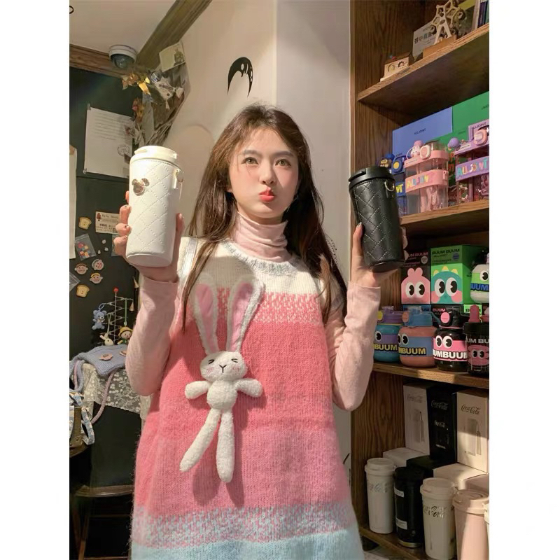 Áo Len Thỏ Phối Màu