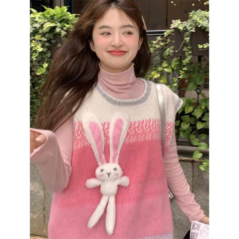 Áo Len Thỏ Phối Màu
